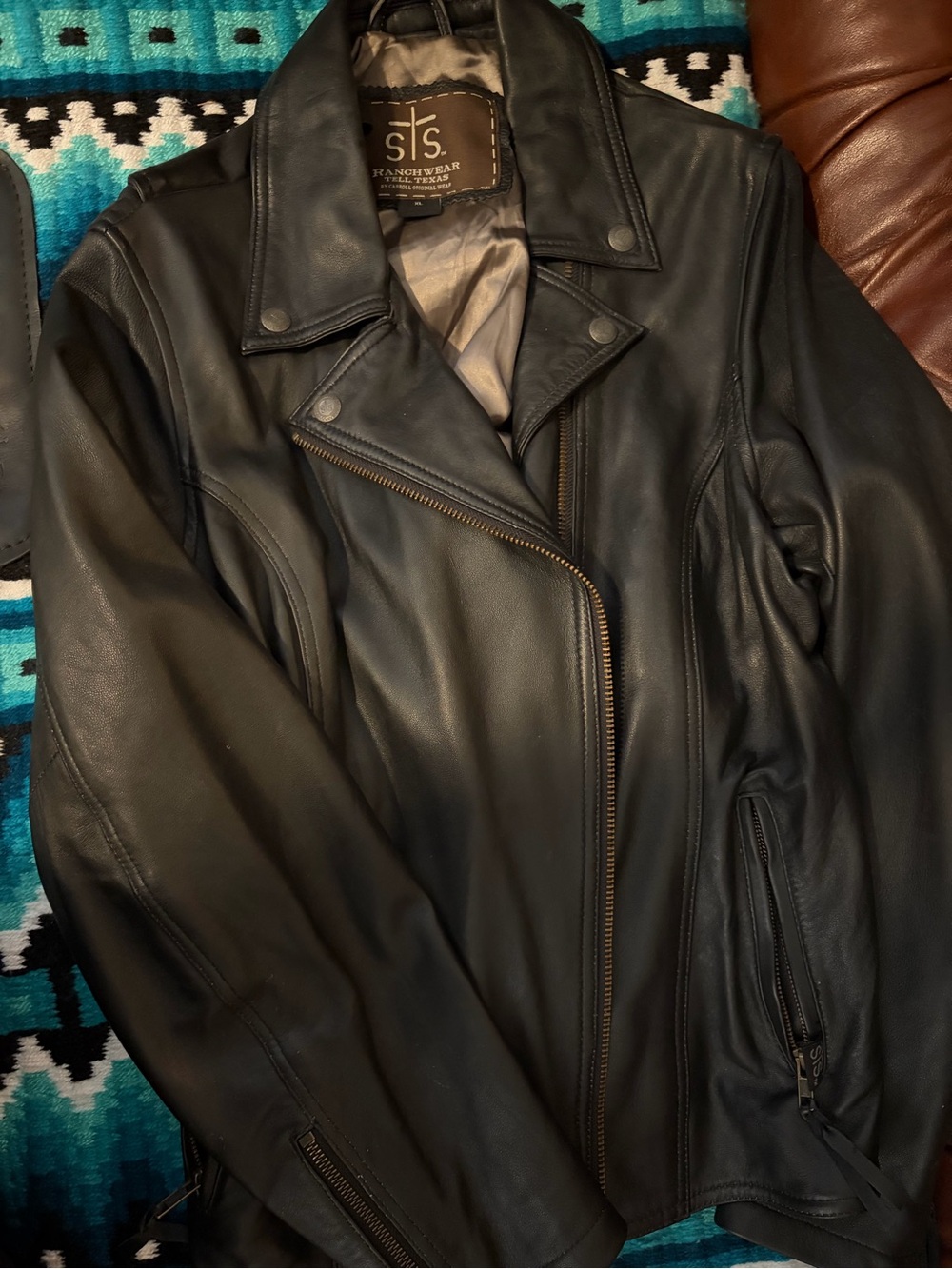 STS Ranchwear women’s Black Leather Motorcycle Jacket